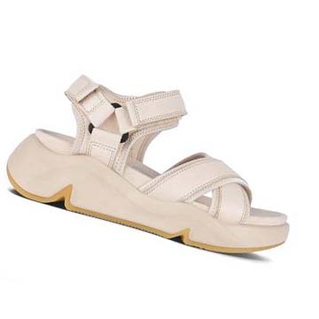 Women's Ecco Chunky Sport Sandals White | USA 165RVD